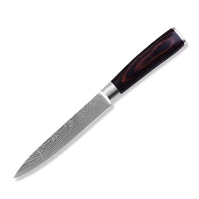 China Timhome 5inch 7cr17 stainless steel pakka wood handle viable kitchen serving knife for sale