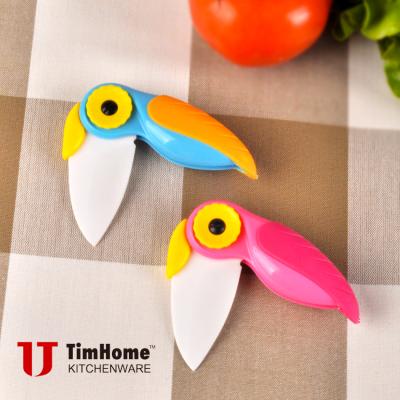 China Ceramic Folding Pocket Knife Timhome Parrot Pocket Knife Christmas Gift Present for sale