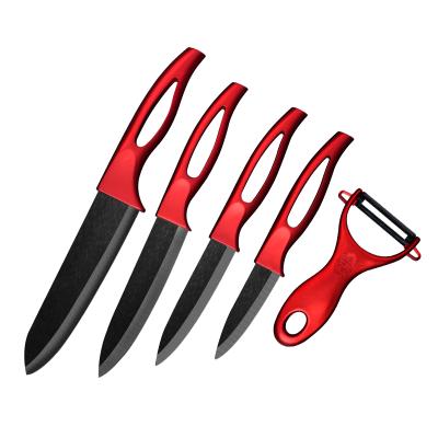 China New Arrival Viable Black 5pcs With Gift Box Ceramic Kitchen Knife Set for sale