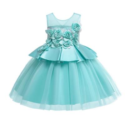 China Anti-wrinkle vestido children's gauze princess dress Applique dress dress for sale