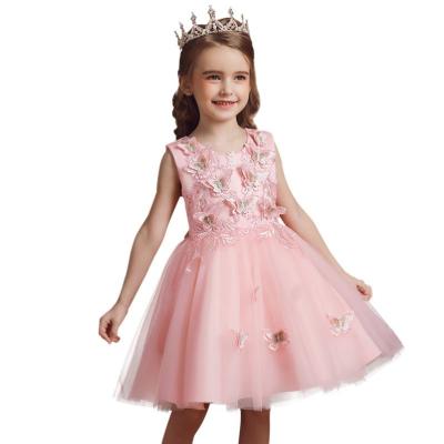 China Anti-wrinkle vestido girls dress 2021 female princess dress princess children mesh dress for sale