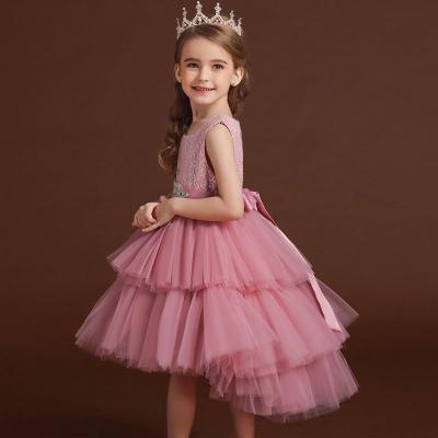 China Anti-wrinkle vestido children's net yarn princess dress girl's costume bridesmaid pettiskirt dress for sale