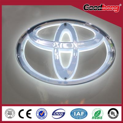 China Waterproof Acrylic Luminous LED Vacuum Forming Auto Logo for sale