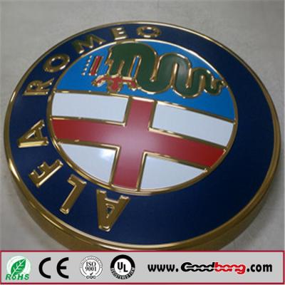 China Custom Electroplating Chrome acrylic ABS Car Logo Sign for sale