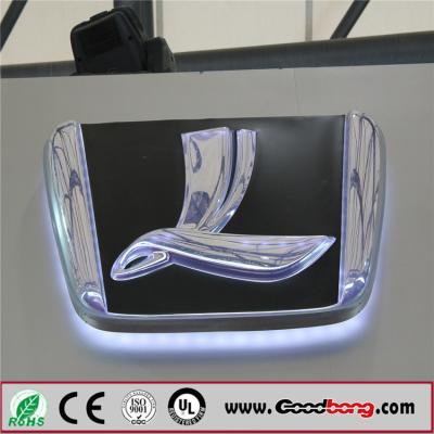 China high quality Vacuum Thermoforming Chrome Acrylic Car Brand Logo for sale