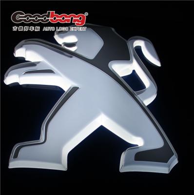 China Custom 3d acrylic thermform led lighting car showroom logo for sale