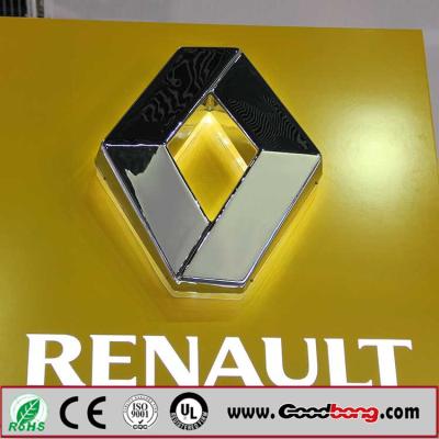 China vacuum thermoforming chrome logo for car dealership for sale