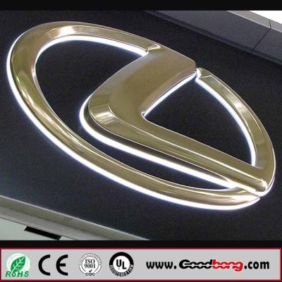 China High quality vacuum forming acrylic auto emblem, backlit car logo sign for car dealership for sale