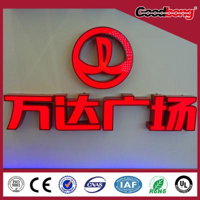 China vacuum forming chorme waterproof anti-wind illuminated advertising chain store light box for sale