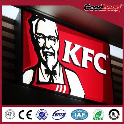 China vacuum forming acrylic 3d led lighting advertising chain store light box for sale