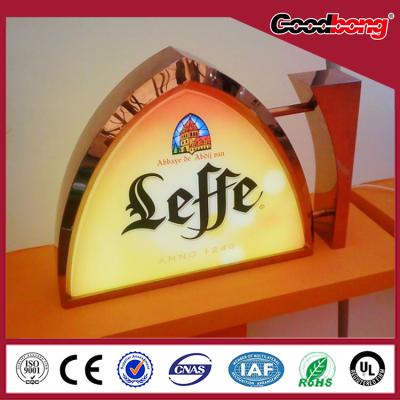 China plastic metal 3d led waterproof anti-wind illuminated advertising decorated light box for sale