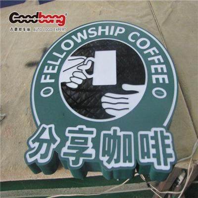 China custom shape vaccum forming acrylic advertising light box sign for coffee bar for sale