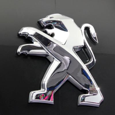 China Peugeot Car Logo Sign Maker Plastic Chrome Dealership Advertising Diy Chinese Car signage for sale