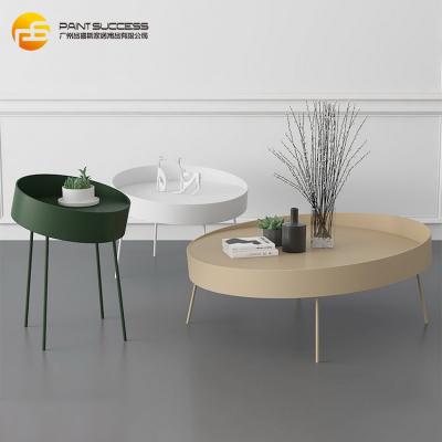 China Popular Steel Tray Side Attic Tea Table Modern Eco-friendly Fashion Nice Metal Style Attic Design Table, Living Room Corner Side Coffee Table for sale