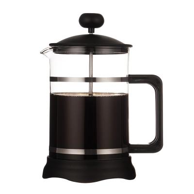 China New Modern Durable Heat Resistant Multi-size Glass French Press Coffee Pot for sale