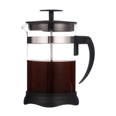 China Modern Customizable High Borosilicate Glass French Press Coffee Pot for sale