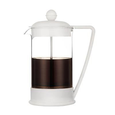 China Modern Customizable High Borosilicate Glass French Press Coffee Pot for sale