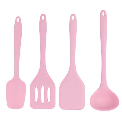 China Home and Kitchen Accessories Food Silicone Heat Resistant Viable Heat Resistant Utensils Cooking Cheap Spatula Set for sale