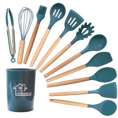 China Viable Wholesale 12 Pcs Kitchen Accessories Cooking Tools Kitchen Tableware Silicone Kitchen Utensil Sets With Logo for sale