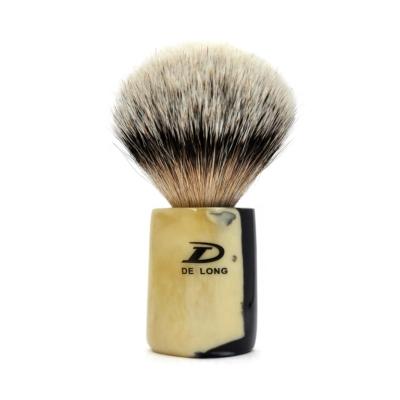 China High Grade Silvertip Badger Hair Horn Hand Made Shaving Brush Mens Shaving Brush Gift OEM/ODM Imitation Handle for sale