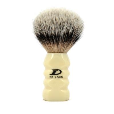 China Ivory Handle High Grade Imitation Silvertip Badger Hair Shaving Brush Men's Shaving Brush Gift OEM/ODM Hand Made for sale