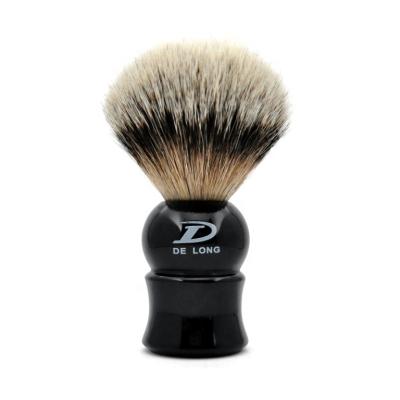 China High Grade Silvertip Badger Hair Black Resin Handle Hand Made Shaving Brush Men's Shaving Brush Gift OEM/ODM for sale