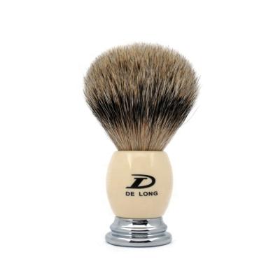 China High Grade Pure Shaving Brush Men's Shaving Brush Gift Best Badger Hair Chrome + Resin Hand Made Handle OEM/ODM for sale