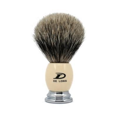 China Men's Shaving Brush Gift 100% Pure Badger Hair High Grade Chrome Shaving Brush + Resin Hand Made OEM/ODM Handle for sale