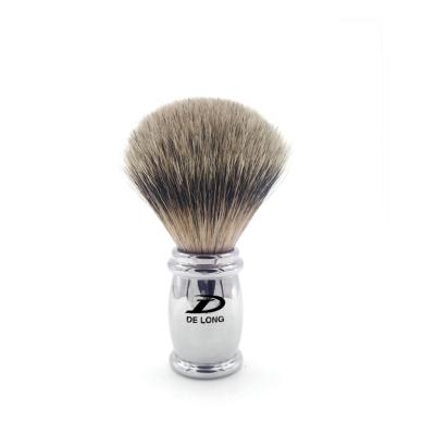 China High Grade Pure Shaving Brush Men's Shaving Brush Gift Best Badger Hair Chrome Handle OEM/ODM Hand Made for sale