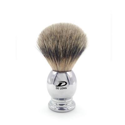 China High Grade Pure Shaving Brush Men's Shaving Brush Gift Best Badger Hair Chrome Handle OEM/ODM Hand Made for sale