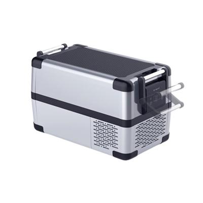 China Feature Dual Zone 12v 220v Compressor Portable Fridge Car Freezer 25l 30l 40l 50l for sale