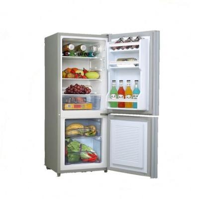 China COMPRESSOR Price 168L 138L 118L AC/DC Double Doors Freezer Compressor Fridge For Home Rv for sale