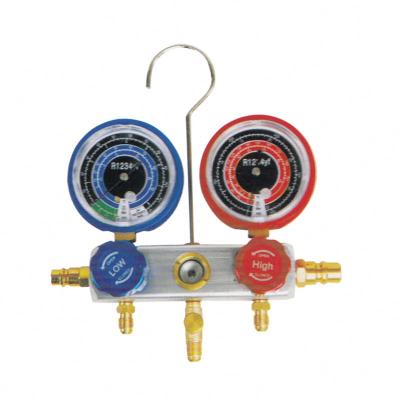 China Durable Red Or Blue Painted China Steel Top Refrigerant AC Multifunction Multifunction Gas Pressure Gauge China Variety Gauge r410a for sale