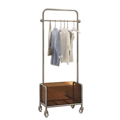 China Eco-friendly Multilayer Clothes Shoes Coat Rack Floor Single Double Pole Indoor Bedroom Clothes Standing Coat Rack for sale