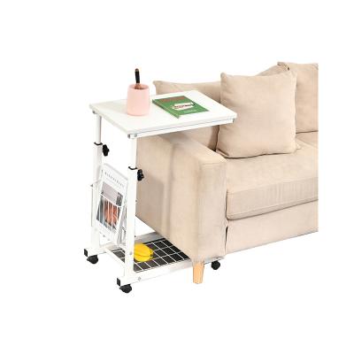 China Other Small Furniture Factory Direct Living Room Bedroom Movable Slide Under Couch Sofa Snack And Coffee Side Table With Wheels Caster for sale