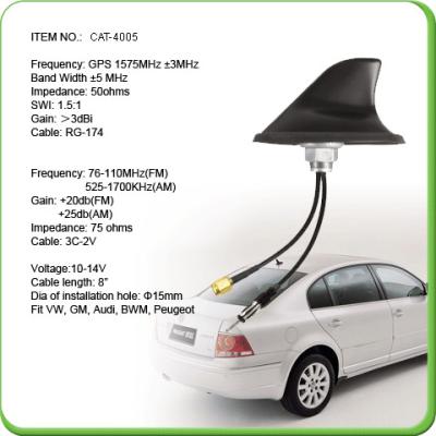 China 1575.42mhz Car GPS Antenna With 0.3M Sticker Magnetic Installation for sale