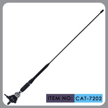 China Truck Rubber Car Antenna With Black Glass Fibre Mast Chrome Zinc Alloy 75Ω for sale