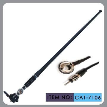 China Truck Am Fm Rubber Car Antenna For Black Pvc Mast Chrome Zinc Alloy for sale