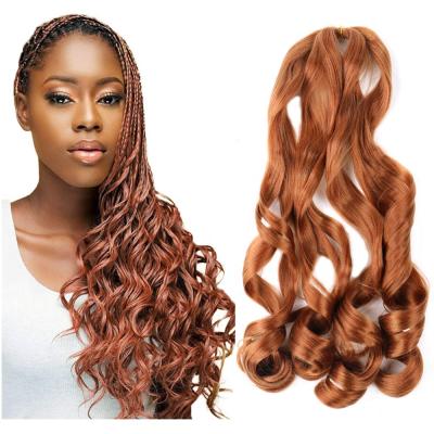 China High Quality With Low Price Loose Wave Crochet Braids Hair Bundles Spiral Curl Wavy Pony Styler French Curl Braids Yaki Braids Hair Extensions for sale