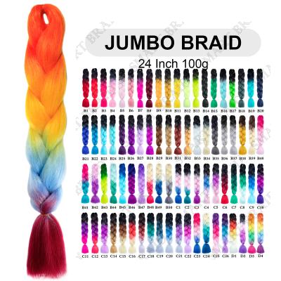 China Smartbraid Ombre Synthetic Braiding Hair , 100g Crochet Braid Hair Extension Jumbo Braid for sale