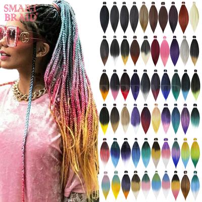 China Wholesale Prestretched Crochet Braiding Hair Synthetic Braiding Hair Pre Stretched Braiding Hair Extension Pre-streched Braiding Hair for sale