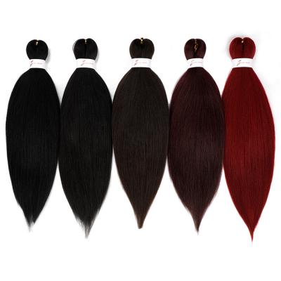 China Synthetic Braids Hair Extension Colored Hair Extensions For Braiding Hair Pre-stretched Braiding Hair Pre-stretched for sale