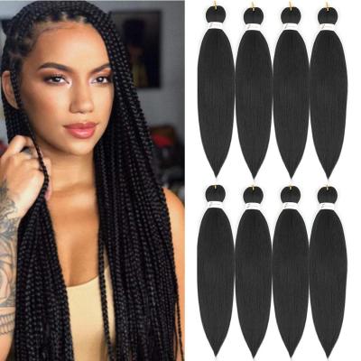 China Yaki Synthetic Braiding Hair Easy Texture Afro Hot Water Afro Black Braiding Hair Extensions Prestretch Colored Braiding Hair for sale