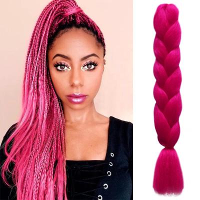 China Jumbo Braid Ombre Braiding Hair Jumbo Braiding Hair Black Elephant Braids Hair Extensions Synthetic Fiber For Twist 24 for sale