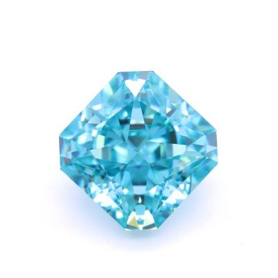 China Wholesale Price AAAAA Luxury Stone Synthetic Blue Zircon Gems 6*6mm Heater Form Loose CZ Stone For Rings/Bracelet/Necklace for sale