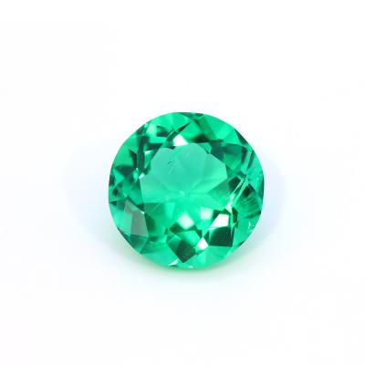 China Jewelry Making Low Price Colombian Lab-Raised Green Stone 10.5mm Series Per Carat Synthetic Green Loose Gemstone For Ring Jewelry Making for sale