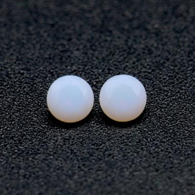 China Luxury Factory Price Wuzhou Gems Lab Created Around Resistant Nano White Gemstone For Jewelry/Inlay/Ring/Earrings/Pendant for sale