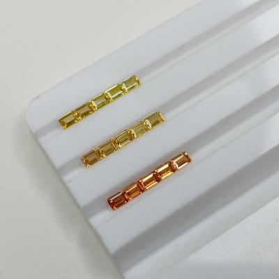 China Jewelry making ect natural loose gemstone high quality factory price wholesale 2*3mm yellow sapphire for sale