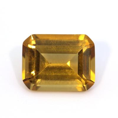 China Jewelry making synthetic quartz Crystal Gems High Quality Emerald factory wholesale loose stone yellow Crystal Glass Stone For Jewelry making for sale