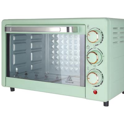 China Timed 1200W New design with decoration parts OVEN 22L  temperture choose 220 Advanced mirror tempered glass mini oven for sale